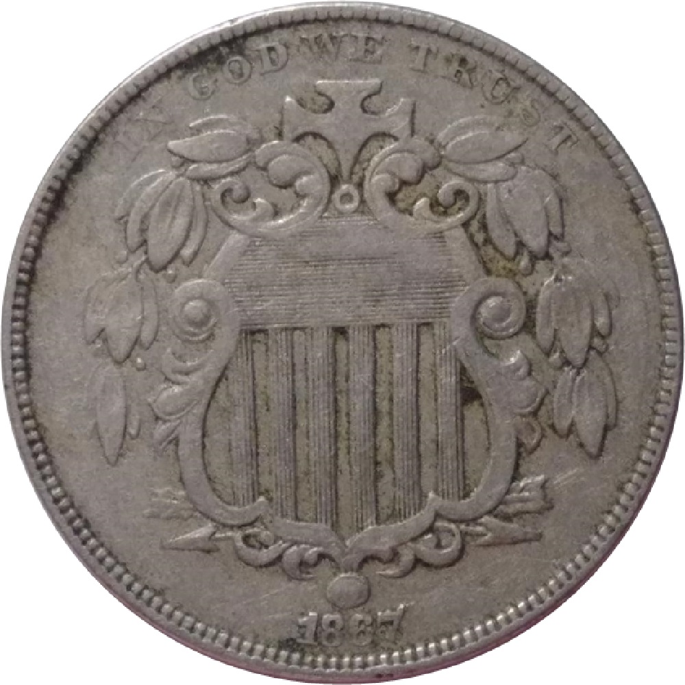 1867-Shield-Nickel-With-Rays
